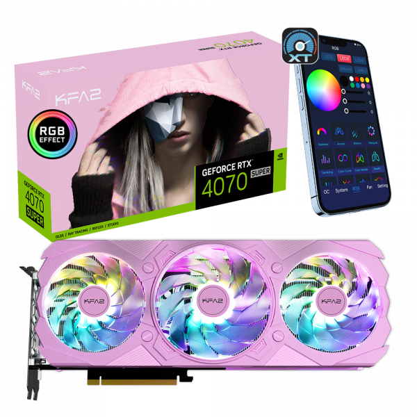 GeForce RTX™ 4070 SUPER EX Gamer Pink 1-Click OC - Image 3